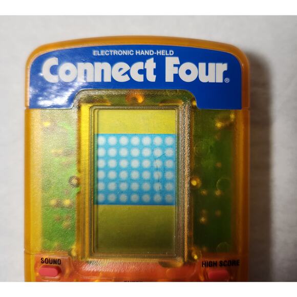 Milton Bradley Vintage Electronic Handheld Connect Four Game Clear 1995 Preowned - Picture 2 of 6